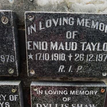 TAYLOR Enid Maud 1910-1979