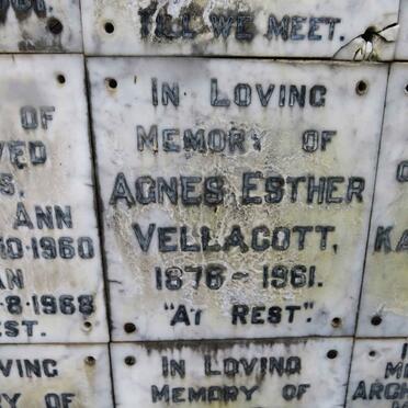 VELLACOTT Agnes Esther 1876-1961