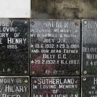 WALKER Billy C.G. 1932-1987 &amp; Joey J.F. 1932-1984