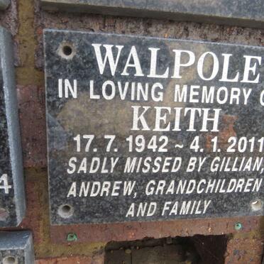 WALPOLE Keith 1942-2011