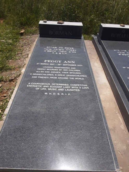BORMAN Peggy Ann 1927-2021