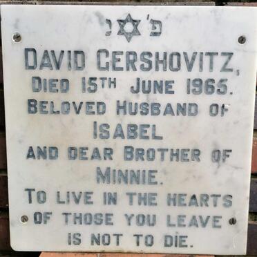 GERSHOVITZ David -1965