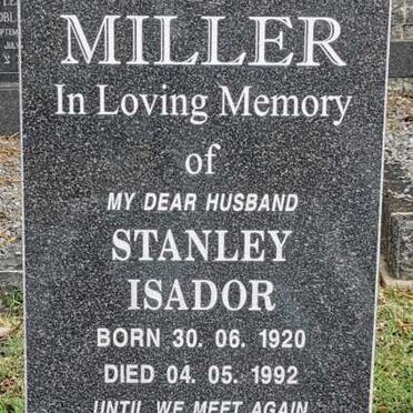 MILLER Stanley Isador 1920-1992