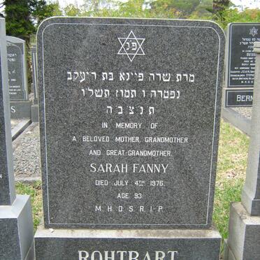 ROTHBART Sarah Fanny -1976 