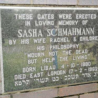 SCHMAHMANN Sasha 1880-1962