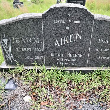 AIKEN Paul C. 1928-1995 &amp; Jean M. 1931-2017 :: AIKEN Ingrid Helene 1956-1979