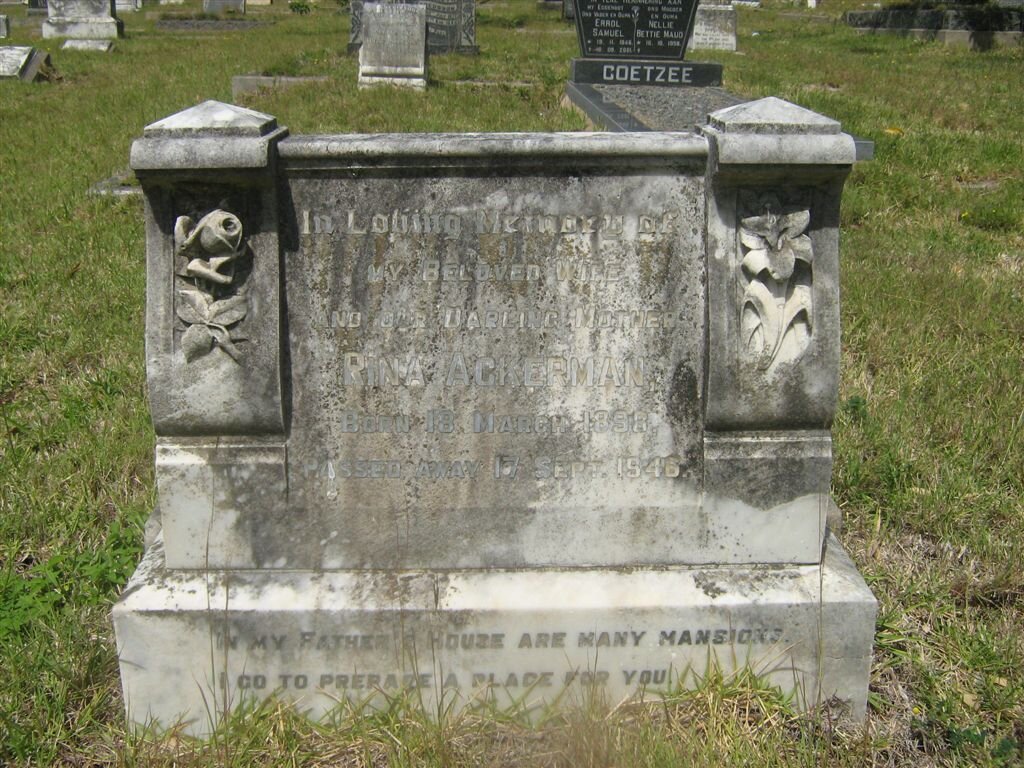 ACKERMAN Rina 1898-1946