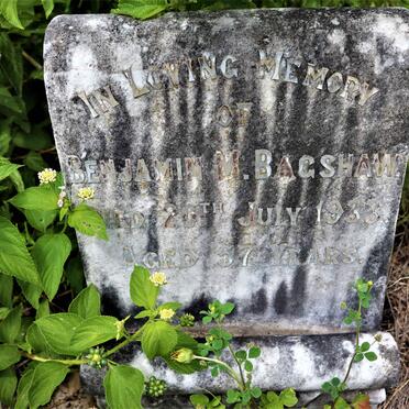 BAGSHAW Benjamin M. -1933