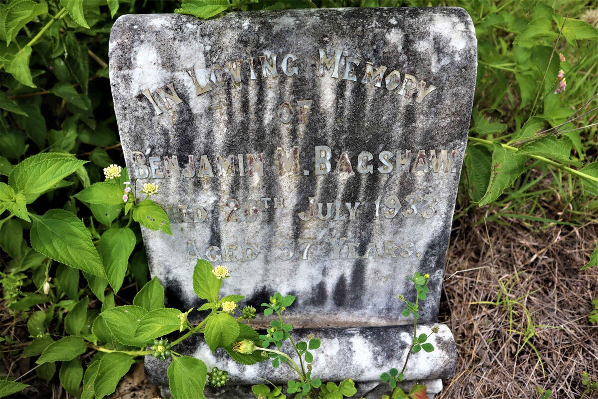 BAGSHAW Benjamin M. -1933