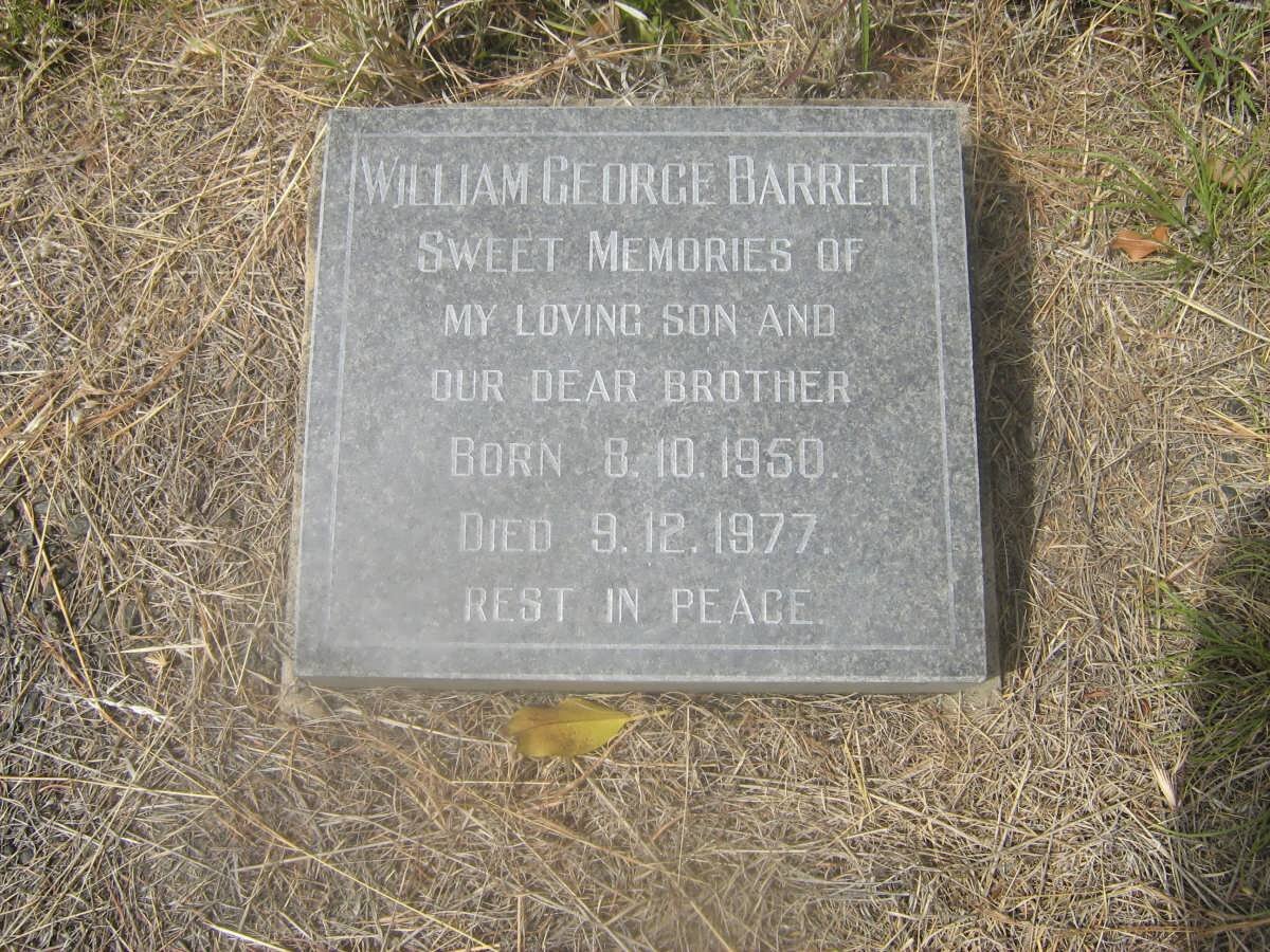 BARRETT William George 1950-1977