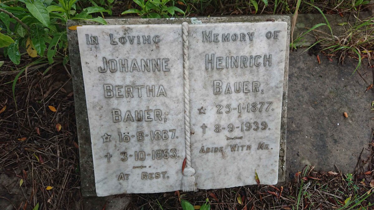 BAUER Heinrich 1877-1939 &amp; Johanne Bertha 1867-1953