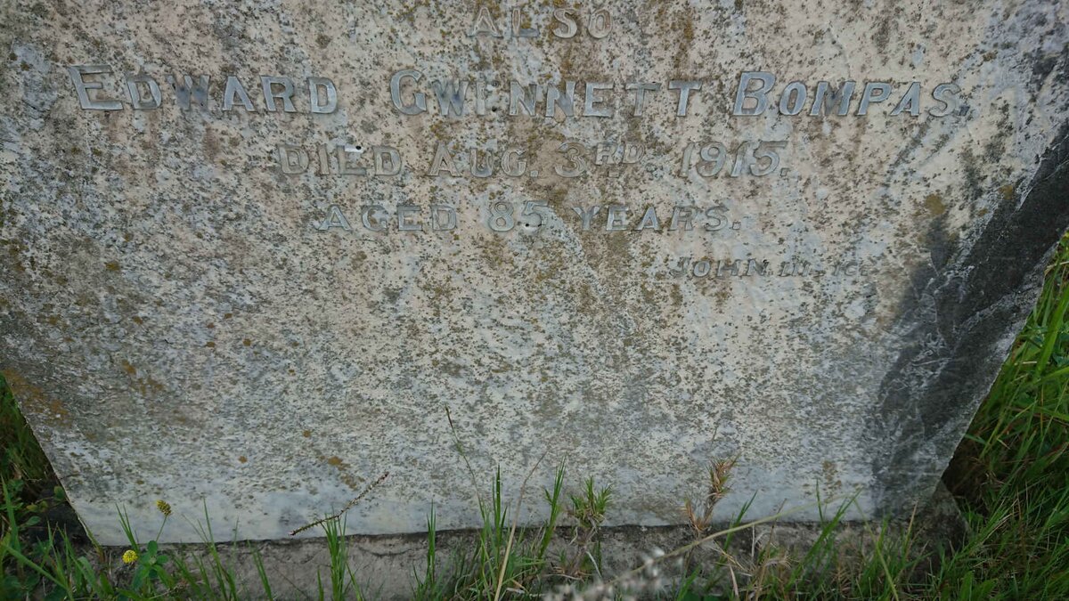 BOMPAS Sophia Cox -1908 :: BOMPAS Selina Carpenter -1915 :: BOMPAS Edward Gwinnett  -1915