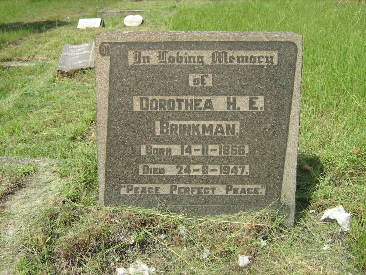 BRINKMAN Dorothea H.E. 1866-1947