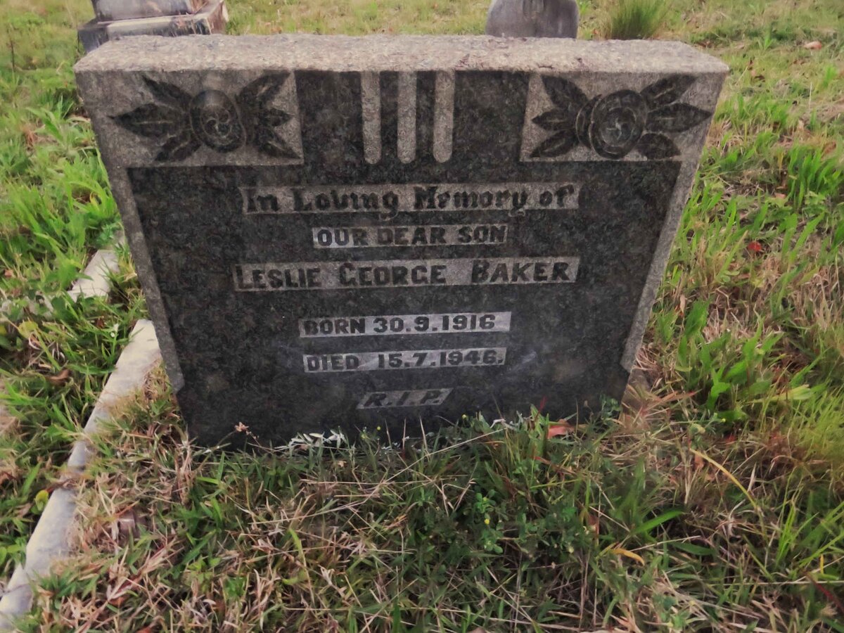 BAKER Leslie George 1916-1946