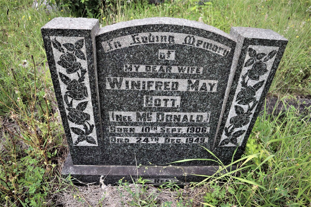BOTT Winifred May nee MCDONALD 1906-1949