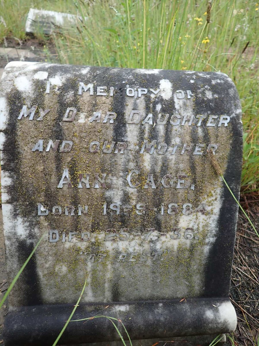CAGE Ann 1884-1936