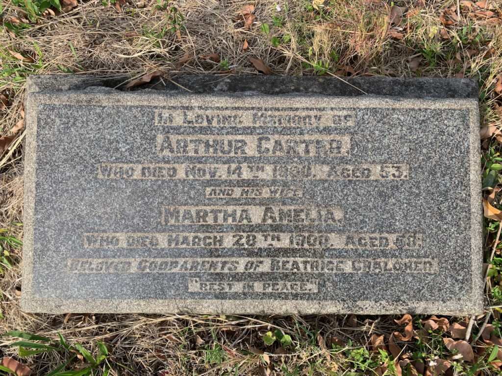 CARTER Arthur -1900 &amp; Martha Amelia -1900