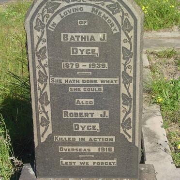 DYCE Robert J. -1916 &amp; Bathia J. 1879-1939