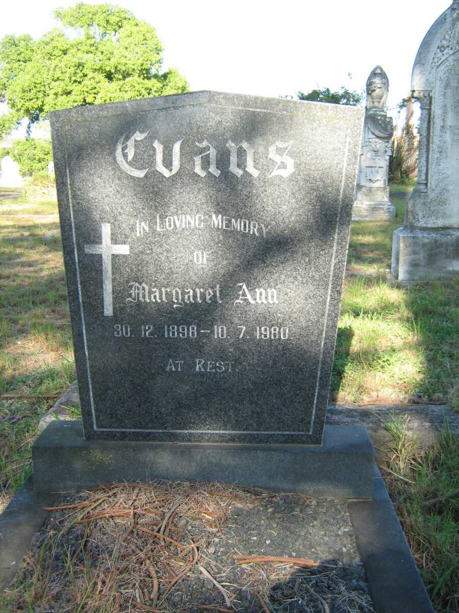 EVANS Margaret Ann 1898-1980