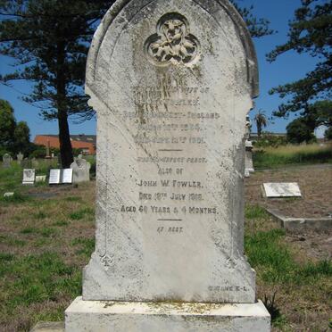 FOWLER John -1916 &amp; Sarah 1854-1901