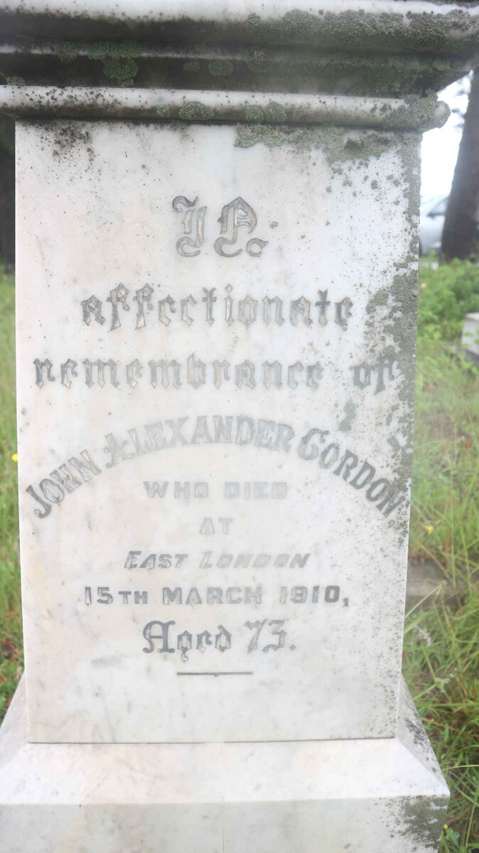 GORDON John Alexander -1910