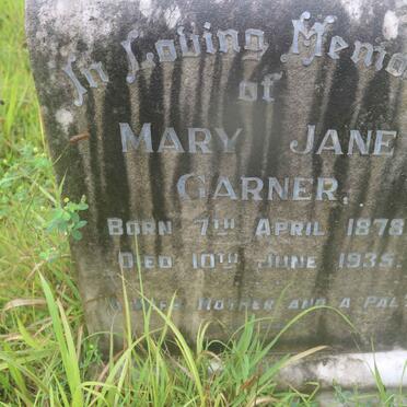 GARNER Mary Jane 1878-1935