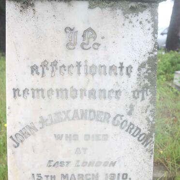 GORDON John Alexander -1910