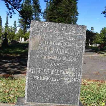 HALLIDAY  Thomas -1933 &amp; Julia -1930