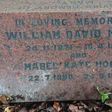 HOBBS William David 1871-1962 &amp; Mabel Kate 1890-1962