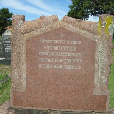 HAYES Ann 1860-1941