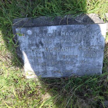HANSEN Joyce Margaret 1939-1941