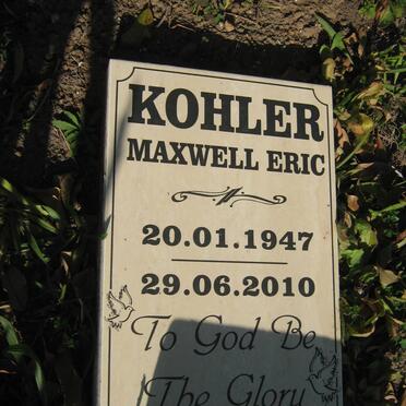 KOHLER Maxwell Eric 1947-2010