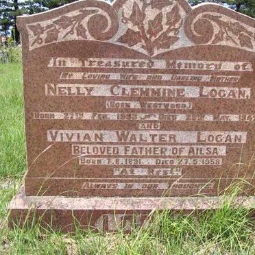 LOGAN Vivian Walter 1891-1958 &amp; Nelly Clemmine 1893-1942