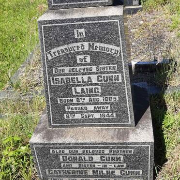 LAING Isabella nee GUNN 1885-1944 :: GUN Donald &amp; Catherine MILNE