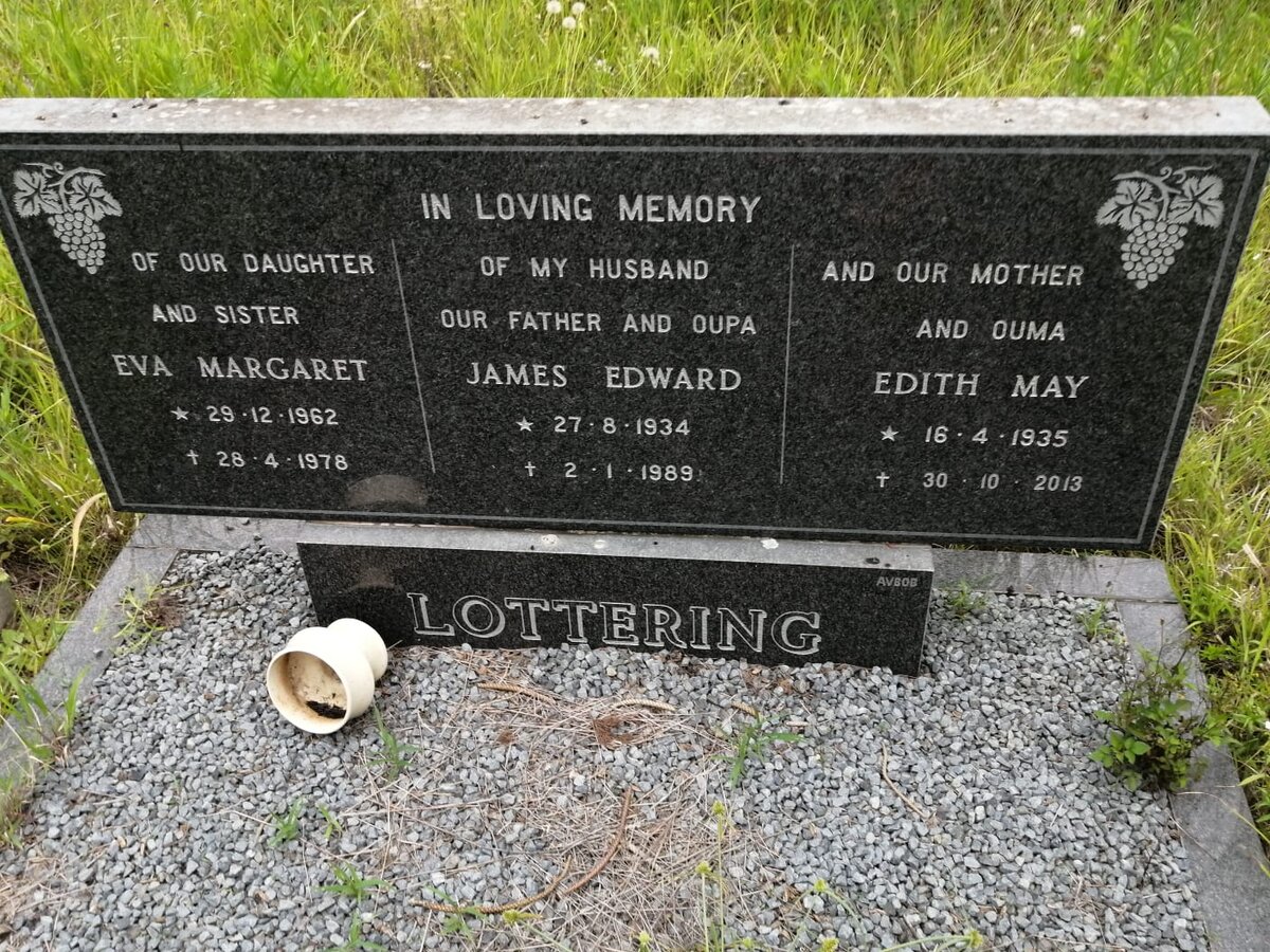 LOTTERING James Edward 1934-1989 &amp; Edith May 1935-2013 :: LOTTERING Eva Margaret 1962-1978
