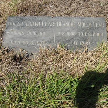 LEAR Violet Edith 1911-1978 :: LEAR Blanche Molly 1906-2000
