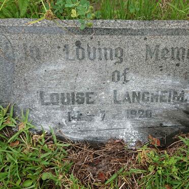 LANGHEIM Louise -1920