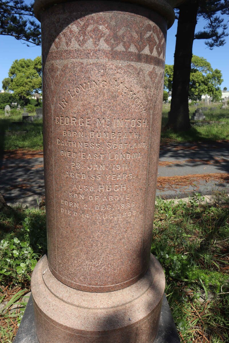 MCINTOSH George -1911 :: MCINTOSH Hugh 1886-1888