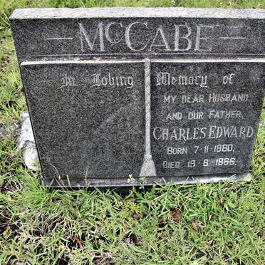 MCCABE Charles Edward 1880-1966
