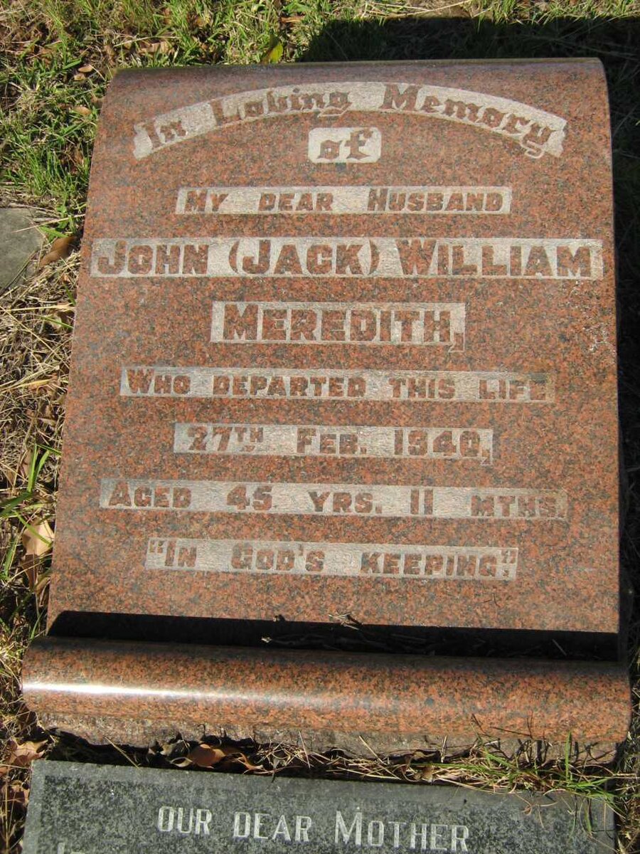 MEREDITH John William -1940