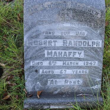 MAHAFFY Robert Randolph -1942