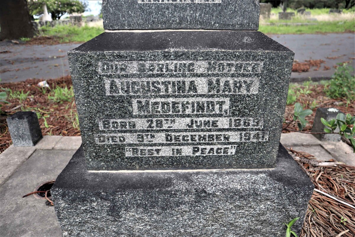 MEDEFINDT August Friedrich Wilhelm 1852-1931 &amp; Augustina Mary 1869-1941 _2