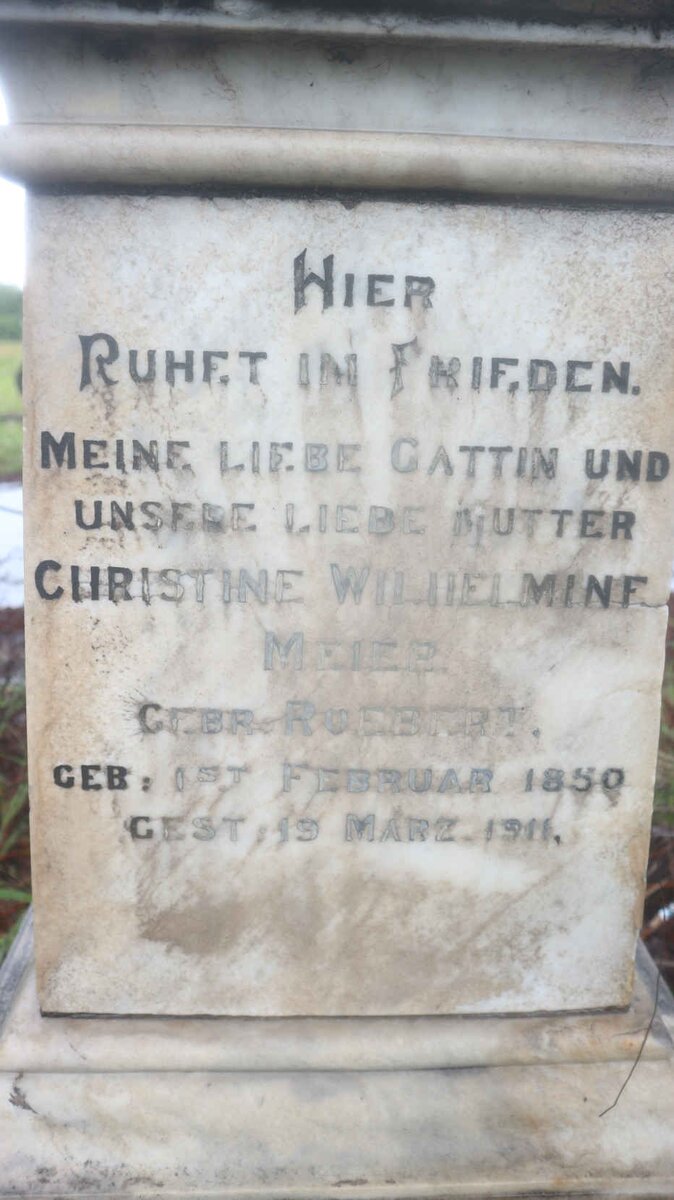 MEIER Christine Wilhelmine nee ROEBERT 1850-1911