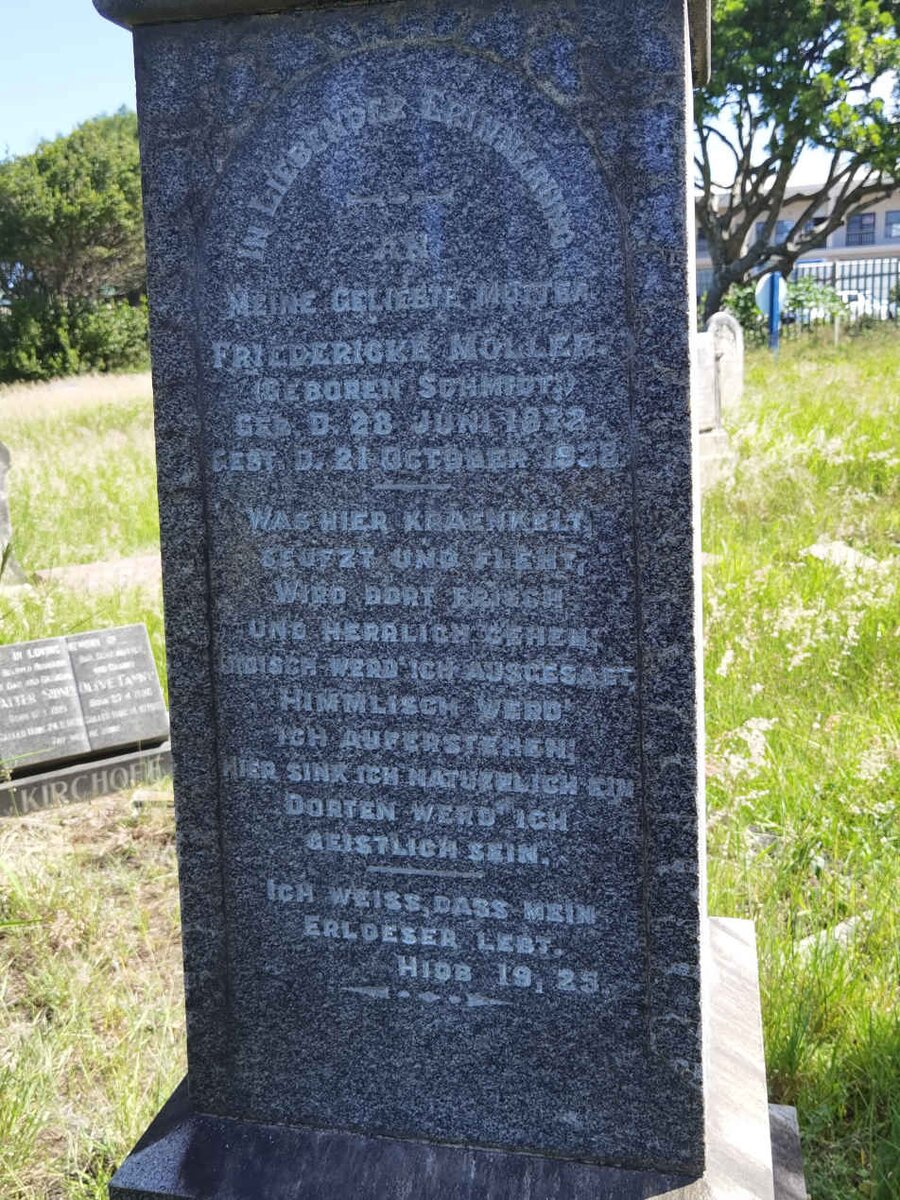 MOLLER Friedericke nee SCHMIDT 1872-1938