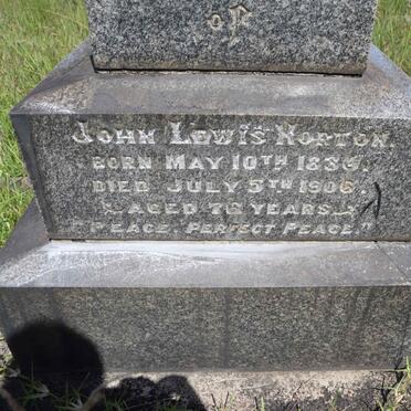 NORTON John Lewis 183?-1900