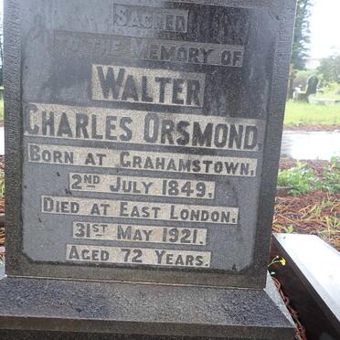 ORSMOND Walter Charles 1849-1921