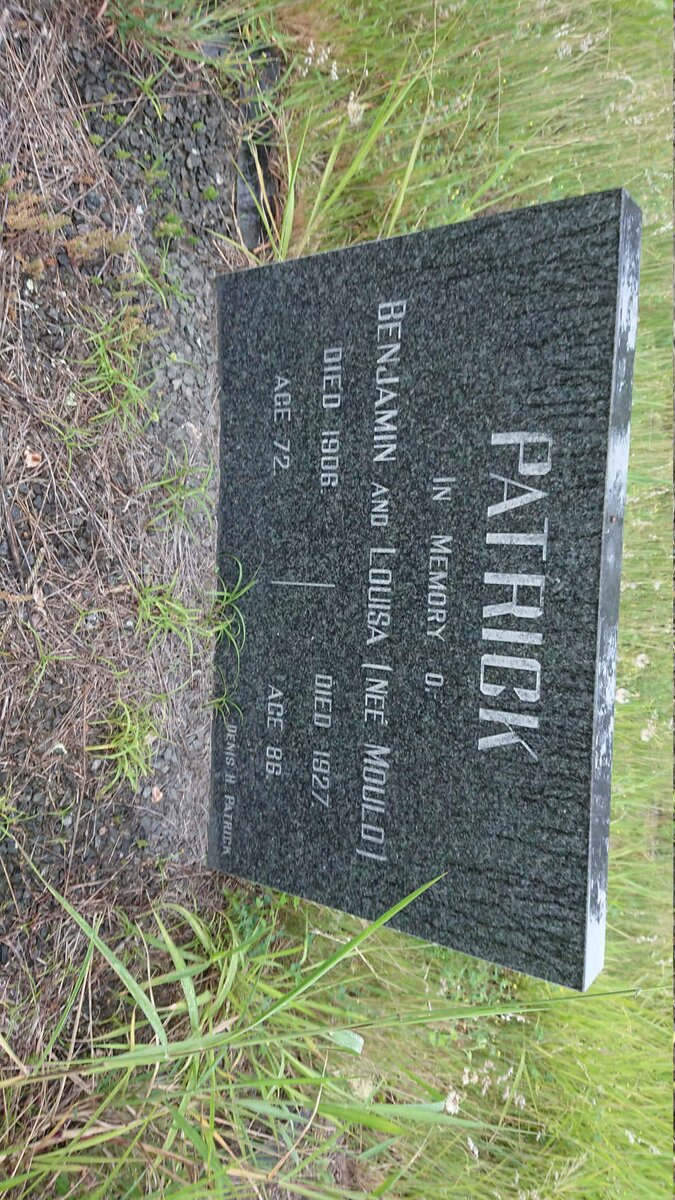 PATRICK Benjamin -1906 &amp; Louisa MOULD -1927