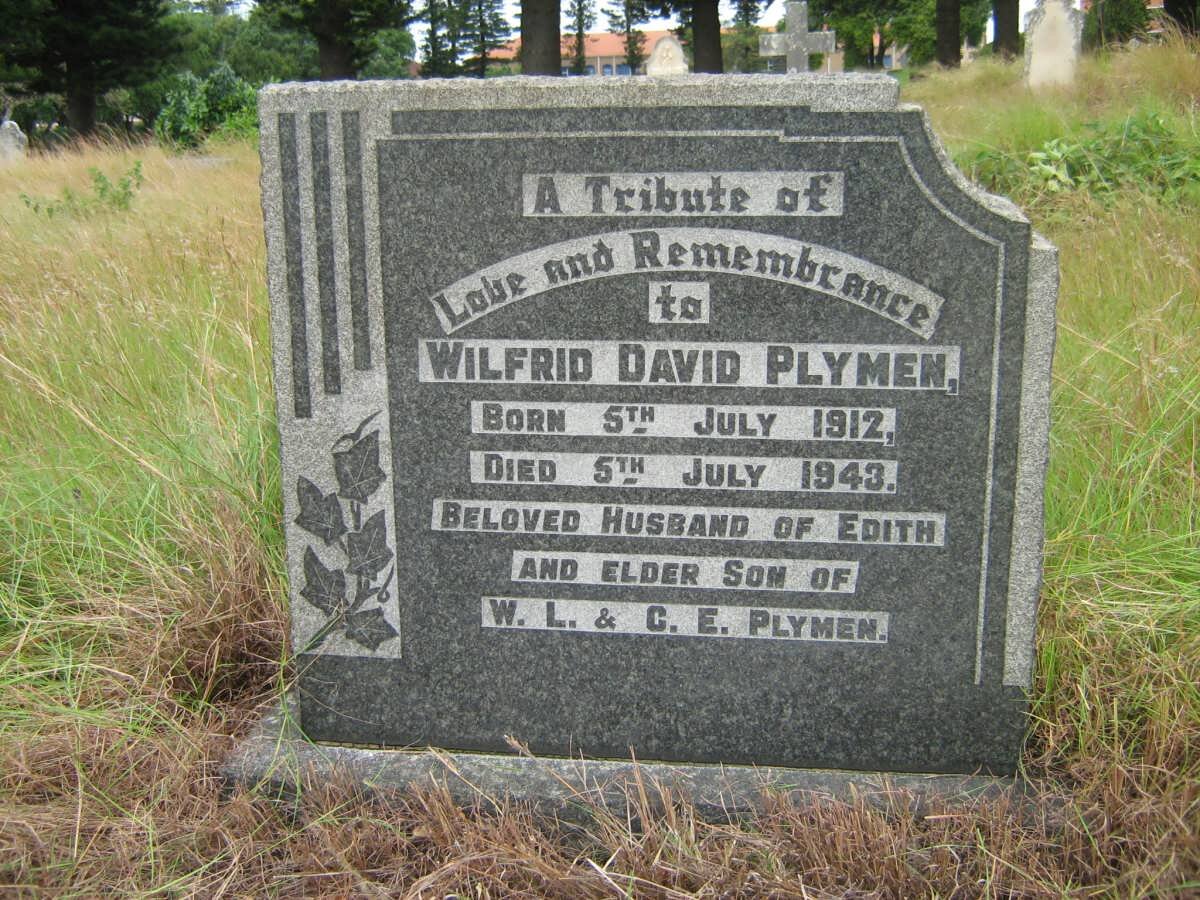 PLYMEN Wilfred David 1912-1943