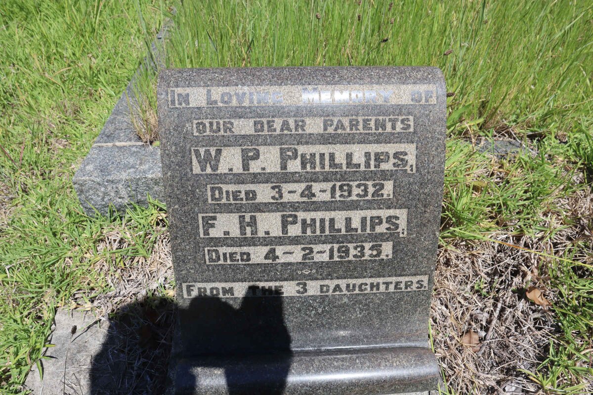 PHILLIPS W.P. -1932 &amp; F.H. -1935
