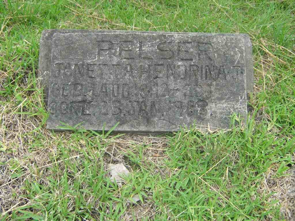 PELSER Janetta Hendrina J. 1892-1988